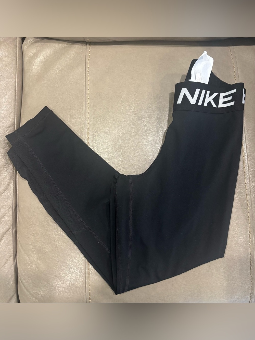 Nike Black Logo Waistband Leggings